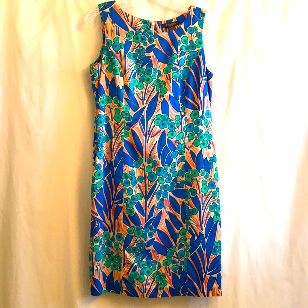 Brooks Brothers Blue, Red, and Teal Dress